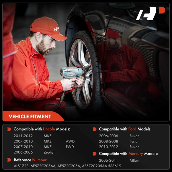 Front Driver ABS Wheel Speed Sensor for Ford Fusion Lincoln MKZ Zephyr Mercury