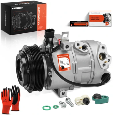 AC Compressor with 6-Groove Pulley HV14
