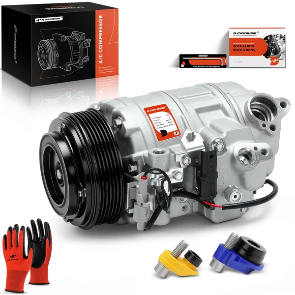 AC Compressor with Clutch with 6-Groove Pulley A-Premium APACC771
