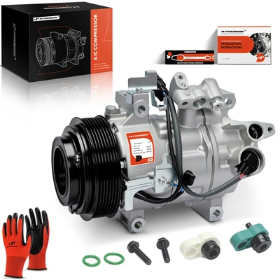 AC Compressor with 7-Groove Pulley