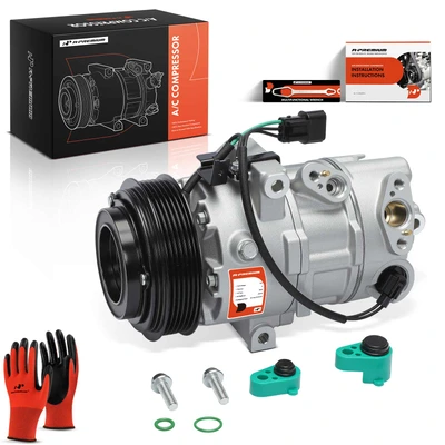 AC Compressor with 6-Groove Pulley
