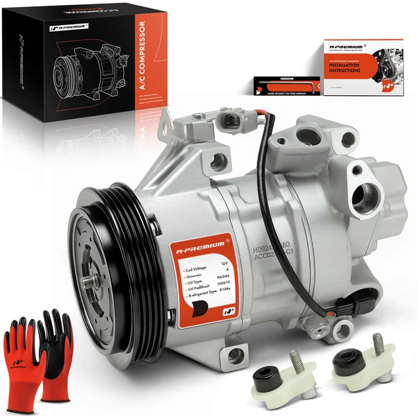 2004-2006 Scion xA AC Compressor with Clutch with 4-Groove Pulley A-Premium APACC768