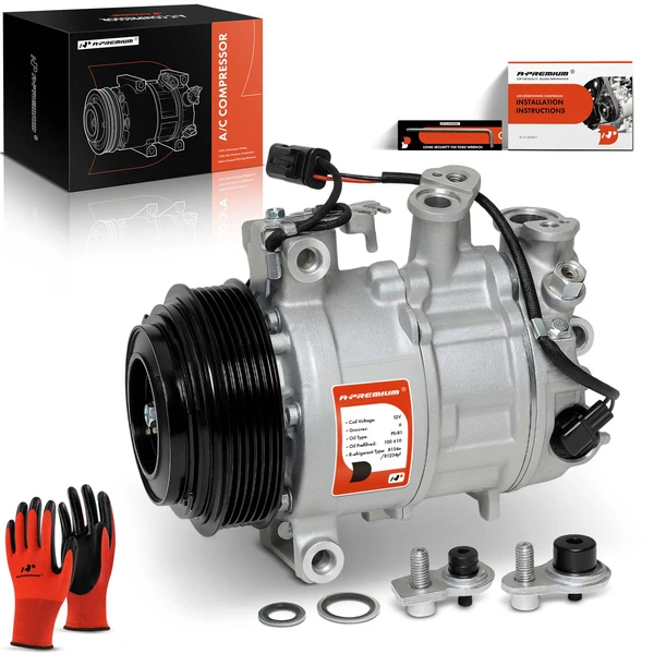 2017-2022 Mercedes-Benz GLC43 AMG AC Compressor with Clutch with 6-Groove Pulley A-Premium APACC008