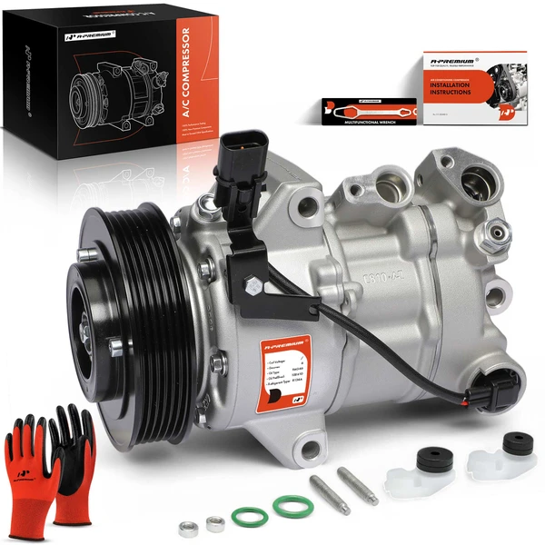 AC Compressor with Clutch with 6-Groove Pulley A-Premium APACC778