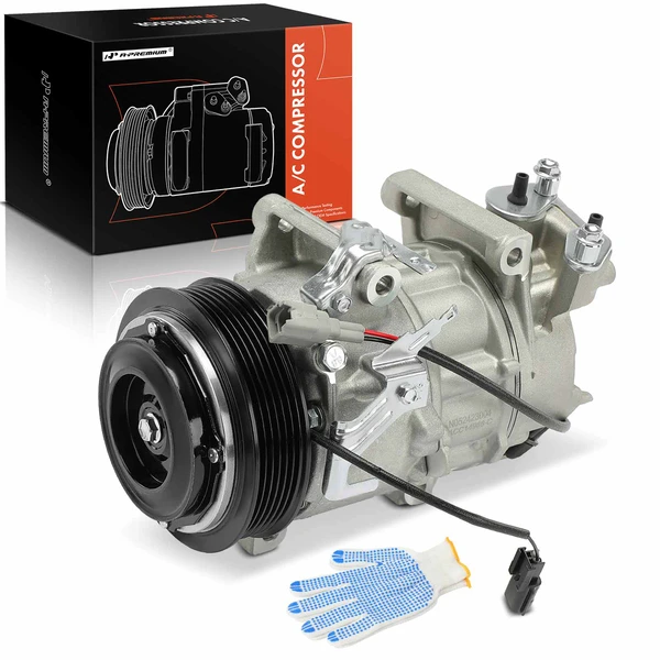 AC Compressor with Clutch with 6-Groove Pulley A-Premium APACC779