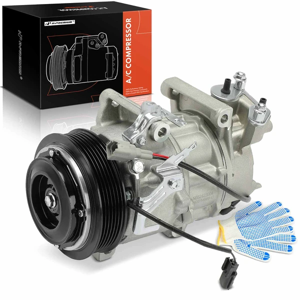 AC Compressor with Clutch with 6-Groove Pulley A-Premium APACC779