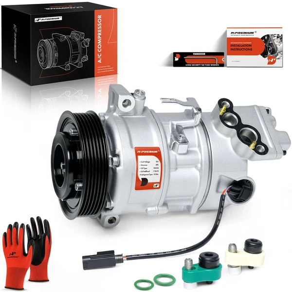 AC Compressor with Clutch with 6-Groove Pulley A-Premium APACC022