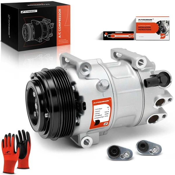 AC Compressor with Clutch with 5-Groove Pulley A-Premium APACC861
