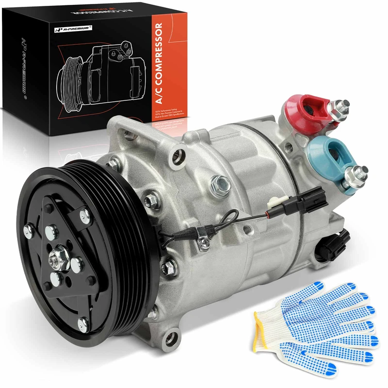 AC Compressor with Pulley & Clutch for Volvo S60 S90 V60 V90 XC60 XC70 XC90 L4 2.0L