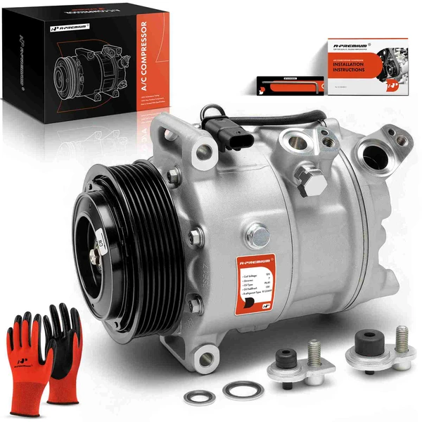 AC Compressor with Clutch with 7-Groove Pulley A-Premium APACC882