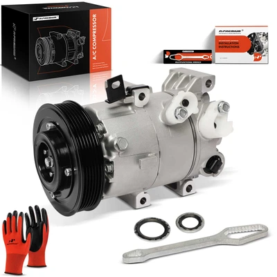 A/C Compressor with 6-Groove Pulley & Clutch