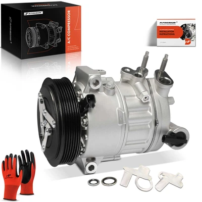 A/C Compressor with 6-Groove Pulley