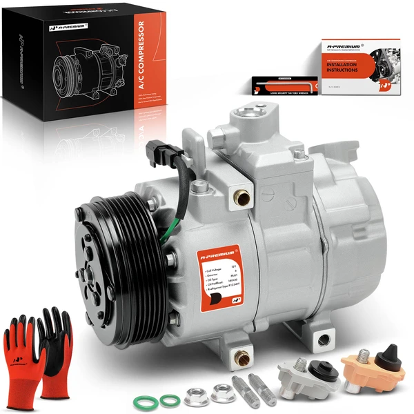 2020-2022 Ford F-450 Super Duty AC Compressor with Clutch with 6-Groove Pulley A-Premium APACC822