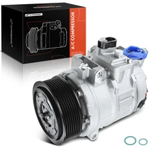 AC Compressor, With Clutch, With 8-Groove Pulley, 4.33 in. Pulley Diameter