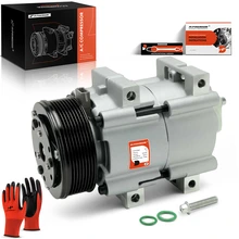2000-2003 Ford Excursion AC Compressor with Clutch with 8-Groove Pulley A-Premium APACC605