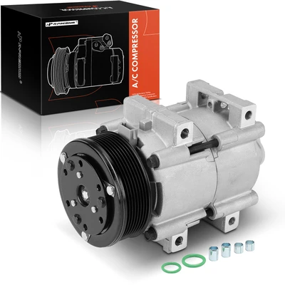 A-Premium APACC605 AC Compressor with Clutch & 8-Groove Pulley