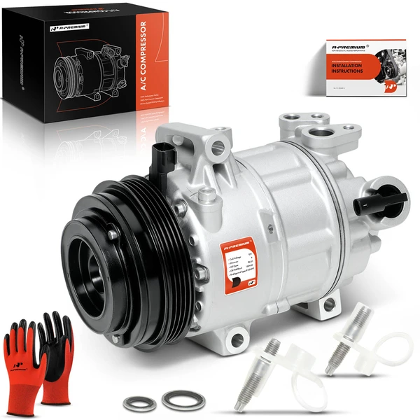 AC Compressor with Clutch with 4-Groove Pulley A-Premium APACC894