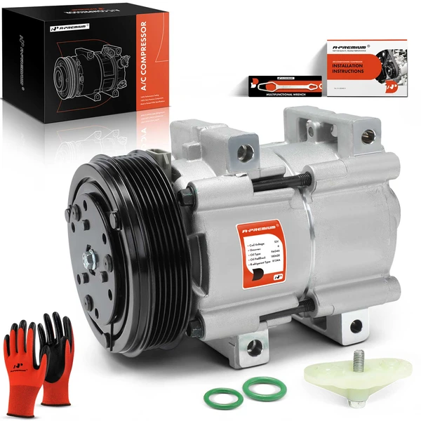 2001-2004 Ford Escape AC Compressor with Clutch with 6-Groove Pulley A-Premium APACC562