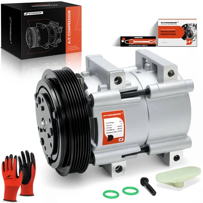 AC Compressor with Clutch & 6-Groove Pulley