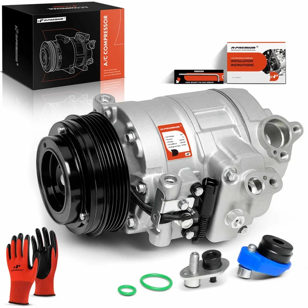 AC Compressor with Clutch with 5-Groove Pulley A-Premium APACC583