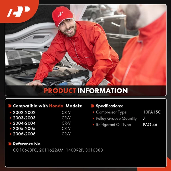 AC Compressor with Clutch with 7-Groove Pulley A-Premium APACC928