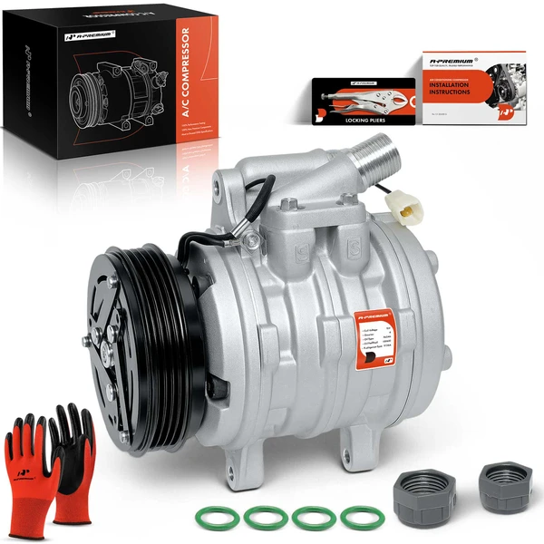 1989-1994 Suzuki Swift AC Compressor with Clutch with 4-Groove Pulley A-Premium APACC433