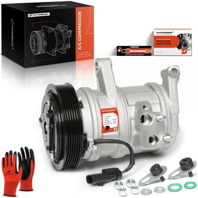 2006-2009 Mitsubishi Raider AC Compressor with Clutch with 6-Groove Pulley A-Premium APACC585