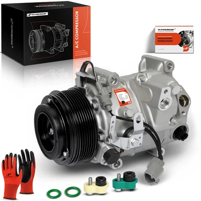 AC Compressor with Clutch & 7-Groove Pulley & 7SBU16C Style