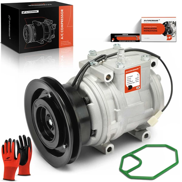 AC Compressor with Clutch with 1-Groove Pulley A-Premium APACC589
