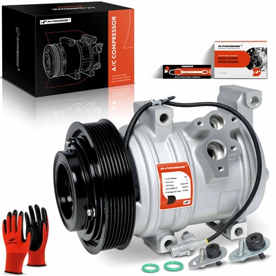 AC Compressor with Clutch with 7-Groove Pulley A-Premium APACC539