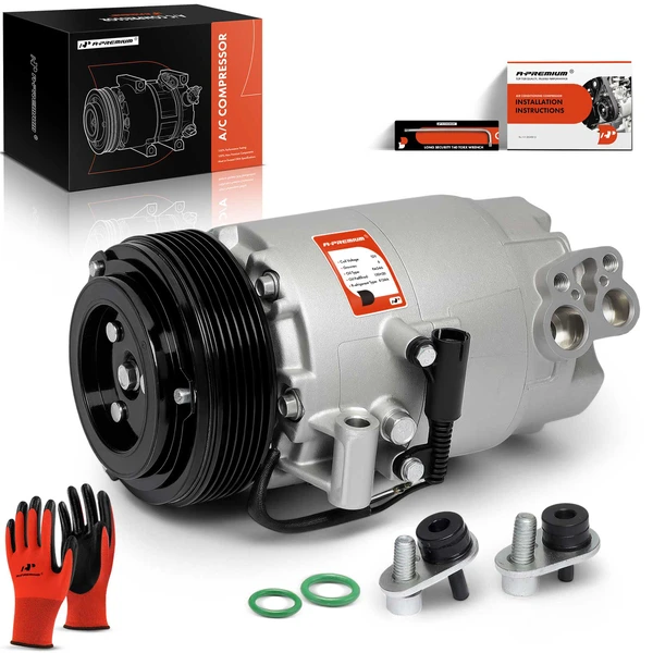 AC Compressor with Clutch with 6-Groove Pulley A-Premium APACC625
