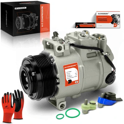 AC Compressor with 7-Groove Pulley