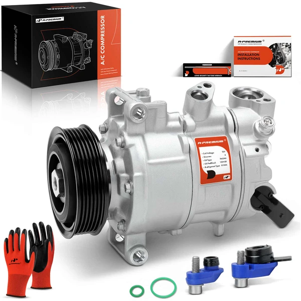 2018-2020 Audi Q7 AC Compressor with Clutch with 6-Groove Pulley A-Premium APACC568