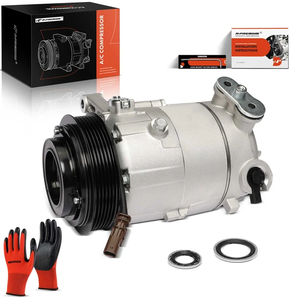 2018-2019 Cadillac XTS AC Compressor with Clutch with 6-Groove Pulley A-Premium APACC933