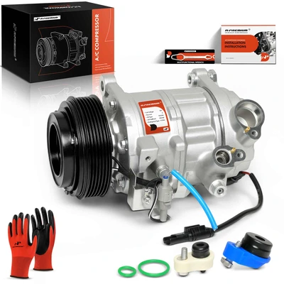 AC Compressor with 6-Groove Pulley & Clutch