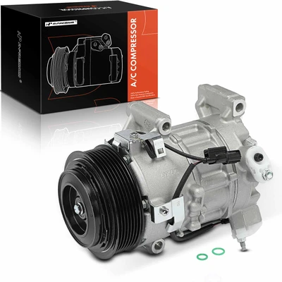 AC Compressor with Clutch & 7-Groove Pulley