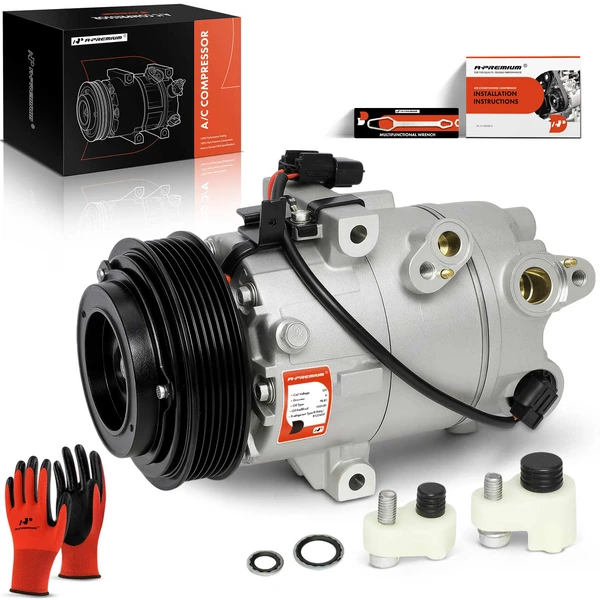2019-2021 Kia Forte AC Compressor with Clutch with 6-Groove Pulley A-Premium APACC637