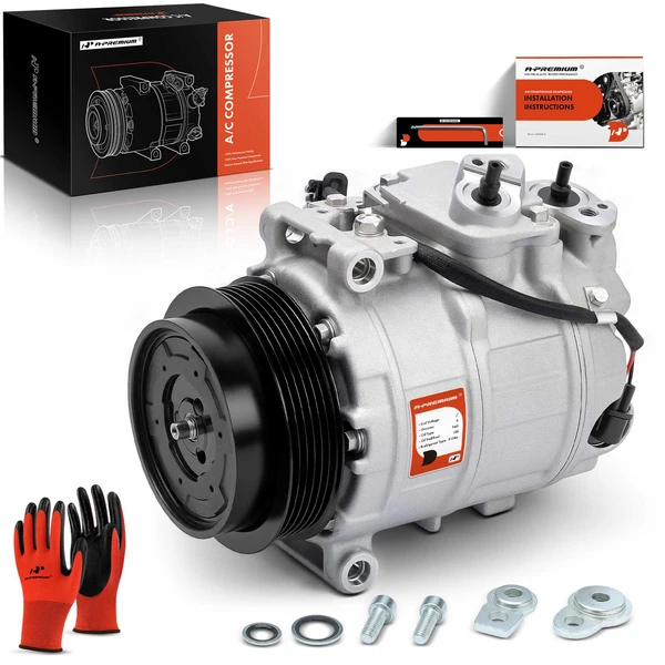 AC Compressor with Clutch with 6-Groove Pulley A-Premium APACC879