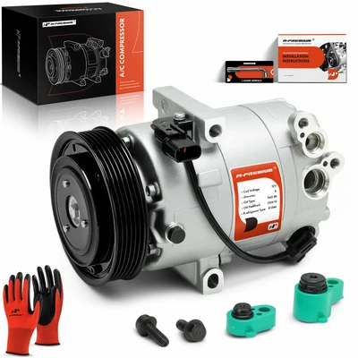 AC Compressor with Clutch with 6-Groove Pulley A-Premium APACC826