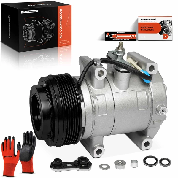 2017-2021 Chevrolet Aveo AC Compressor with Clutch with 6-Groove Pulley A-Premium APACC936