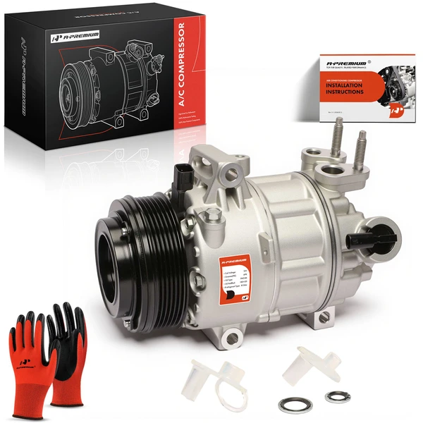 AC Compressor with Clutch with 6-Groove Pulley A-Premium APACC909