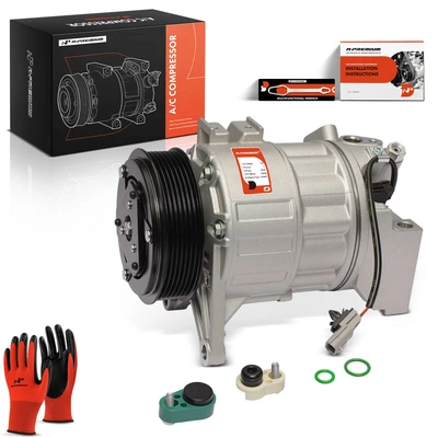 AC Compressor with Clutch & 7 Groove Pulley