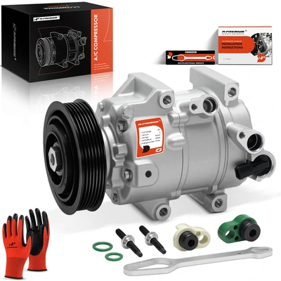 AC Compressor with 6-Groove Pulley & Clutch