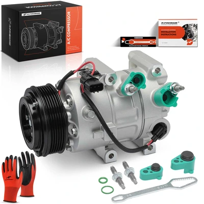 A/C Compressor with Clutch & 6-Groove Pulley