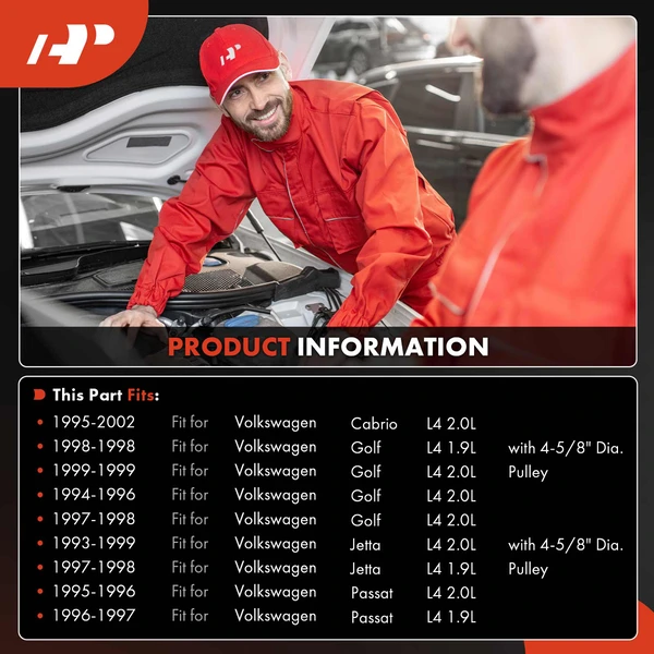 AC Compressor with Clutch with 6-Groove Pulley A-Premium APACC027