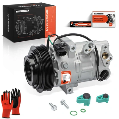 AC Compressor with 6-Groove Pulley