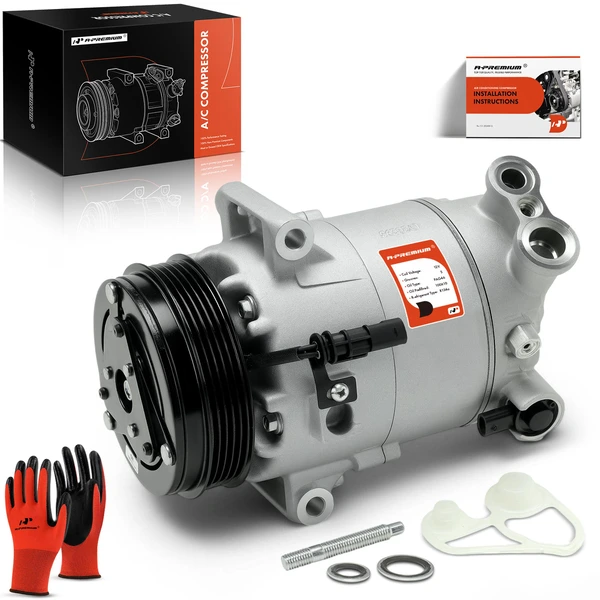 AC Compressor with Clutch with 5-Groove Pulley A-Premium APACC369