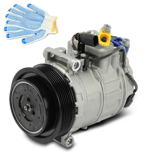 AC Compressor with Clutch with 7-Groove Pulley A-Premium APACC788