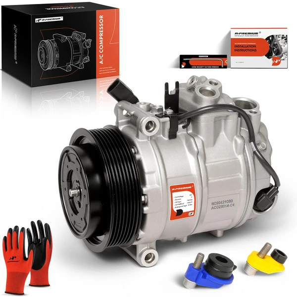 2010-2016 Porsche Panamera AC Compressor with Clutch with 7-Groove Pulley A-Premium APACC788