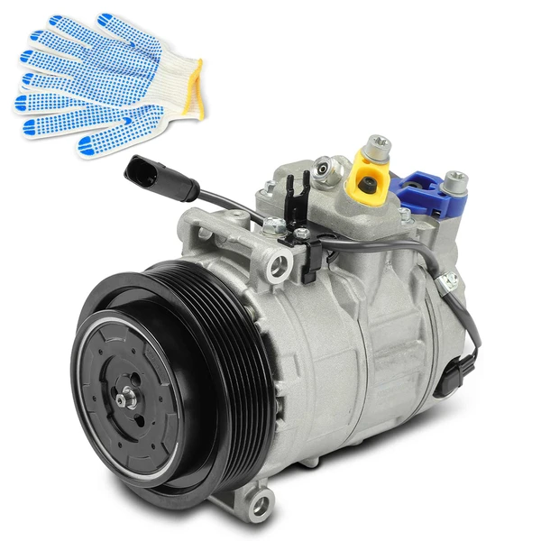 AC Compressor with Clutch with 7-Groove Pulley A-Premium APACC787
